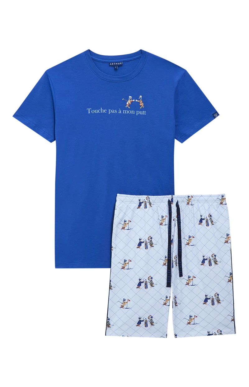 Pyjashort en jersey de coton léger - Touche pas à mon putt