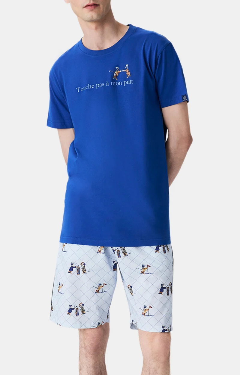 Pyjashort en jersey de coton léger - Touche pas à mon putt