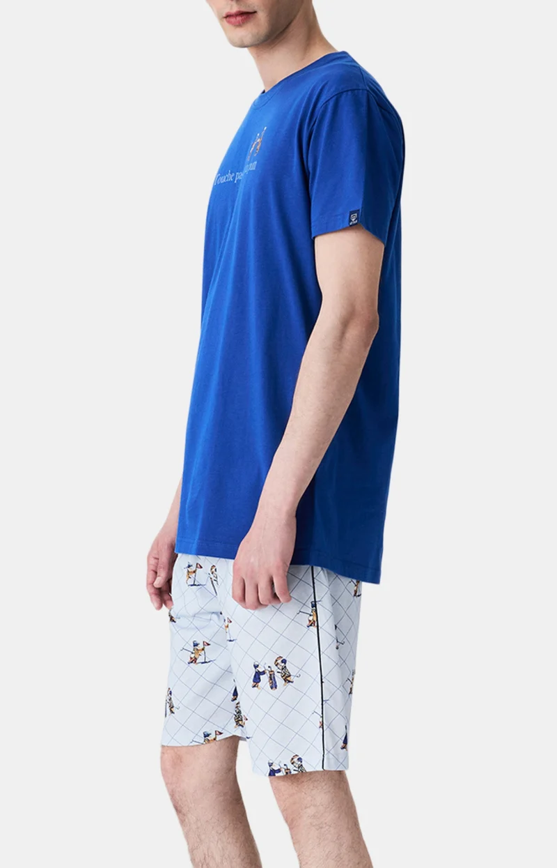 Pyjashort en jersey de coton léger - Touche pas à mon putt