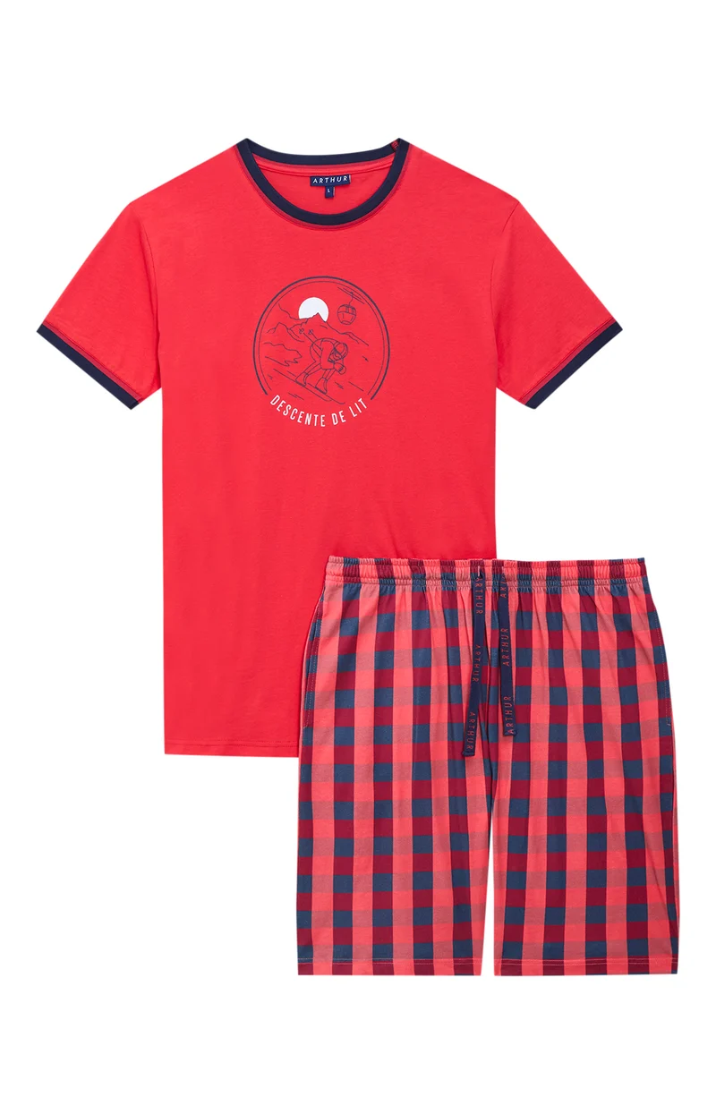 Pyjashort en jersey de coton léger - Descente de lit
