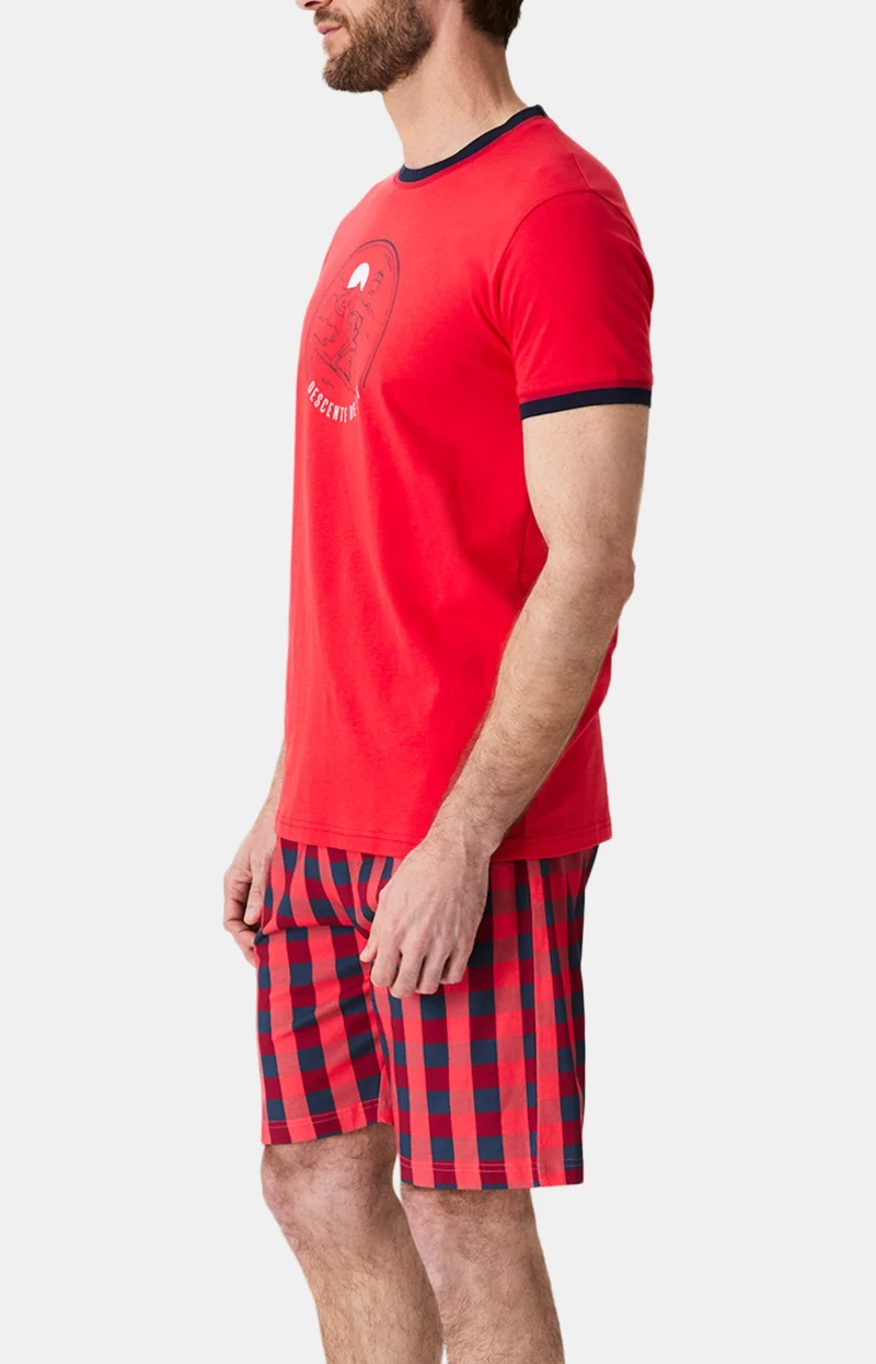 Pyjashort en jersey de coton léger - Descente de lit