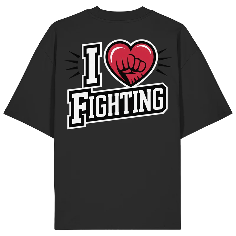 Love Fighting Gold No31 - Organic Oversize Shirt
