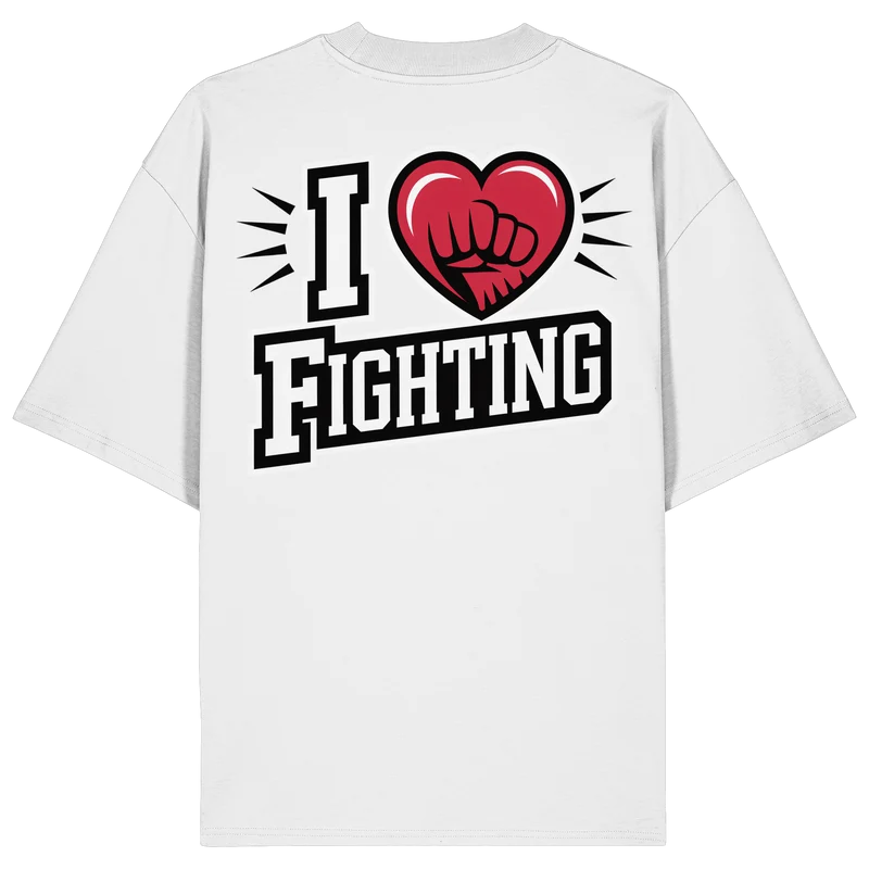 Love Fighting Gold No31 - Organic Oversize Shirt