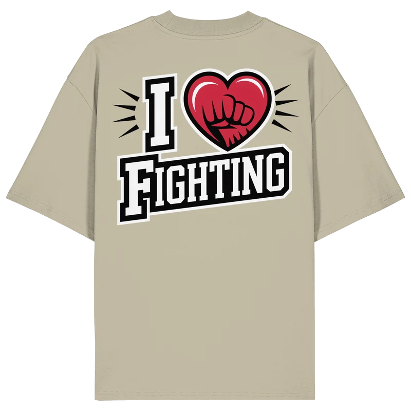 Love Fighting Gold No31 - Organic Oversize Shirt