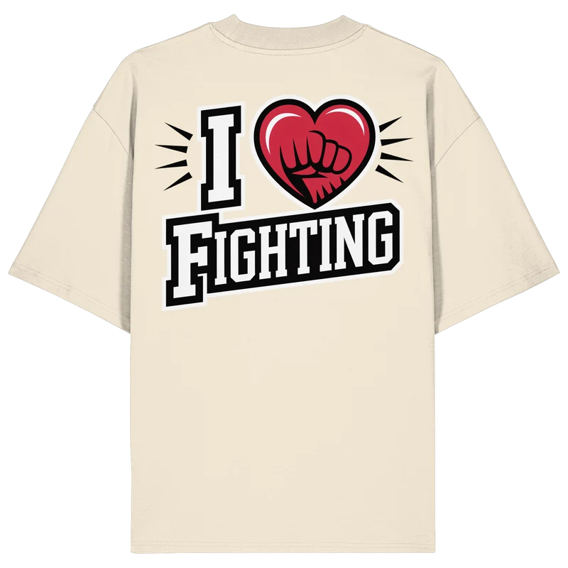 Love Fighting Gold No31 - Organic Oversize Shirt