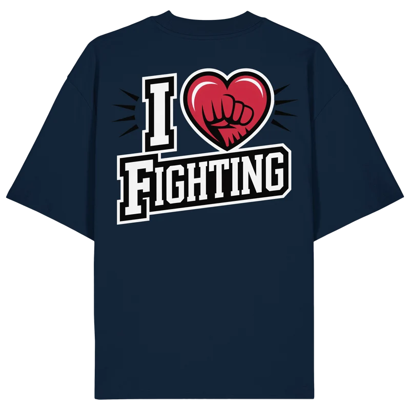 Love Fighting Gold No31 - Organic Oversize Shirt