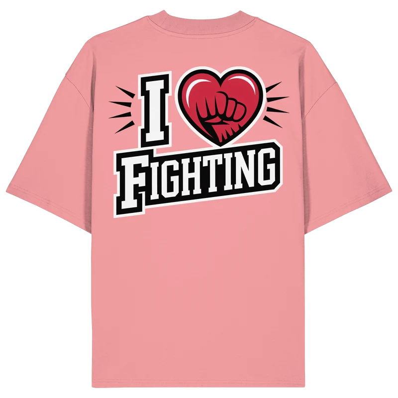 Love Fighting Gold No31 - Organic Oversize Shirt