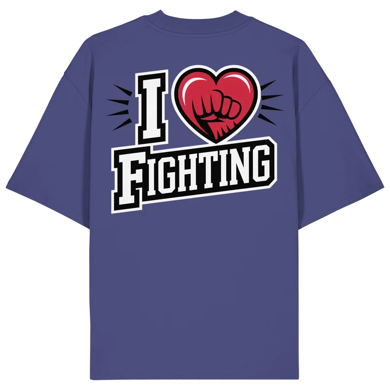 Love Fighting Gold No31 - Organic Oversize Shirt