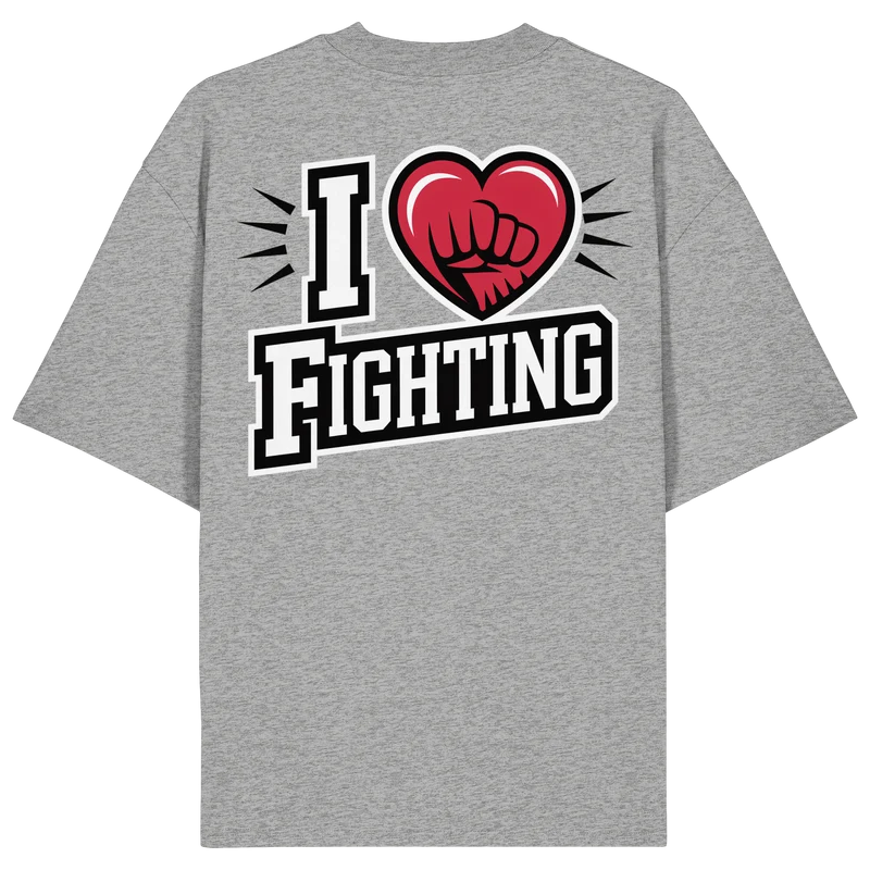 Love Fighting Gold No31 - Organic Oversize Shirt