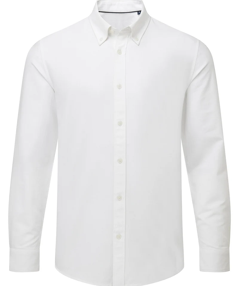 White - Men’s cotton long sleeve Oxford shirt