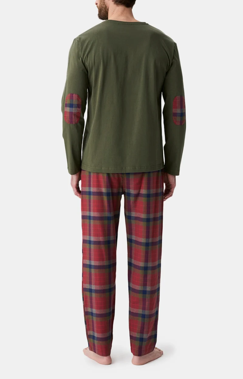 Pyjama en jersey épais et flanelle de coton - Teddy Jack