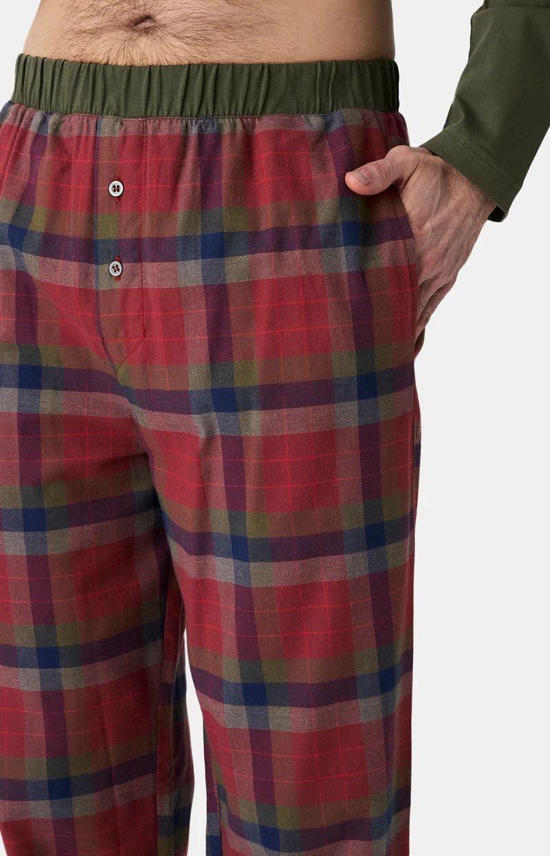 Pyjama en jersey épais et flanelle de coton - Teddy Jack