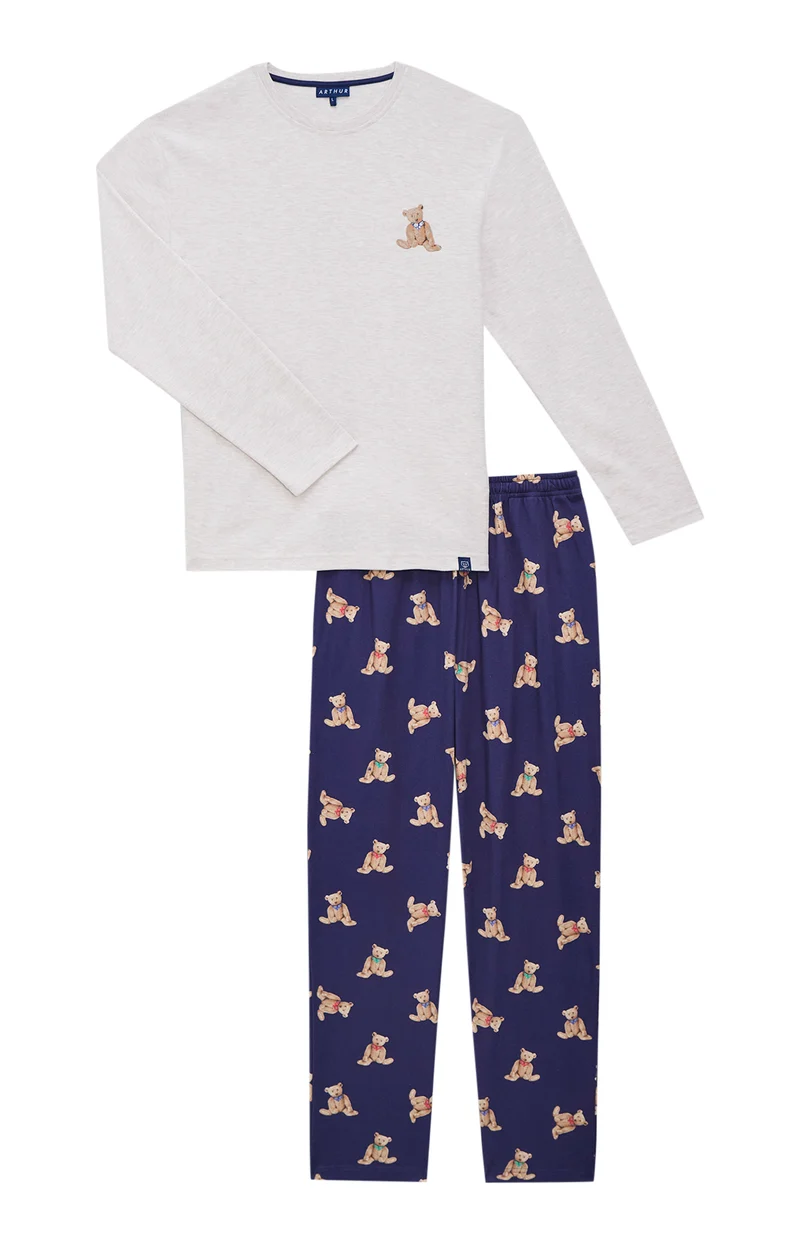 Pyjama en jersey de coton épais - Old Teddy