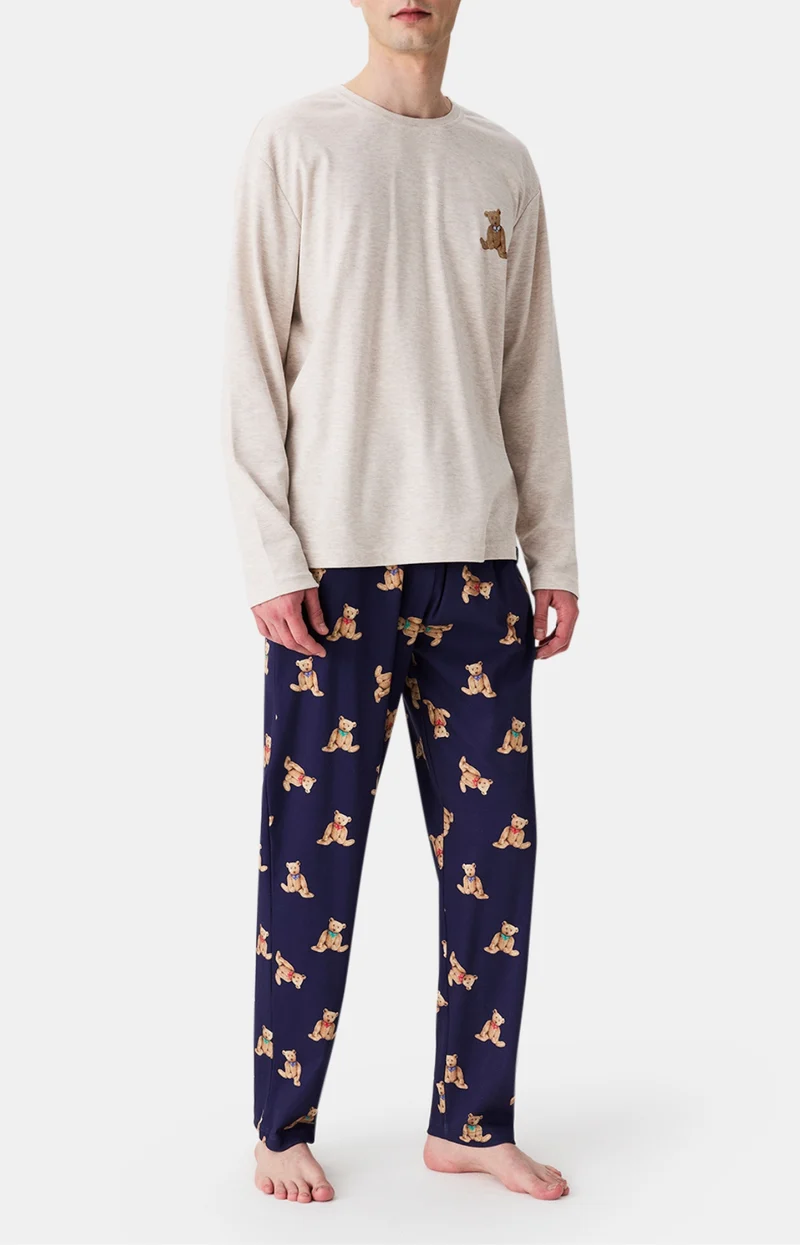 Pyjama en jersey de coton épais - Old Teddy