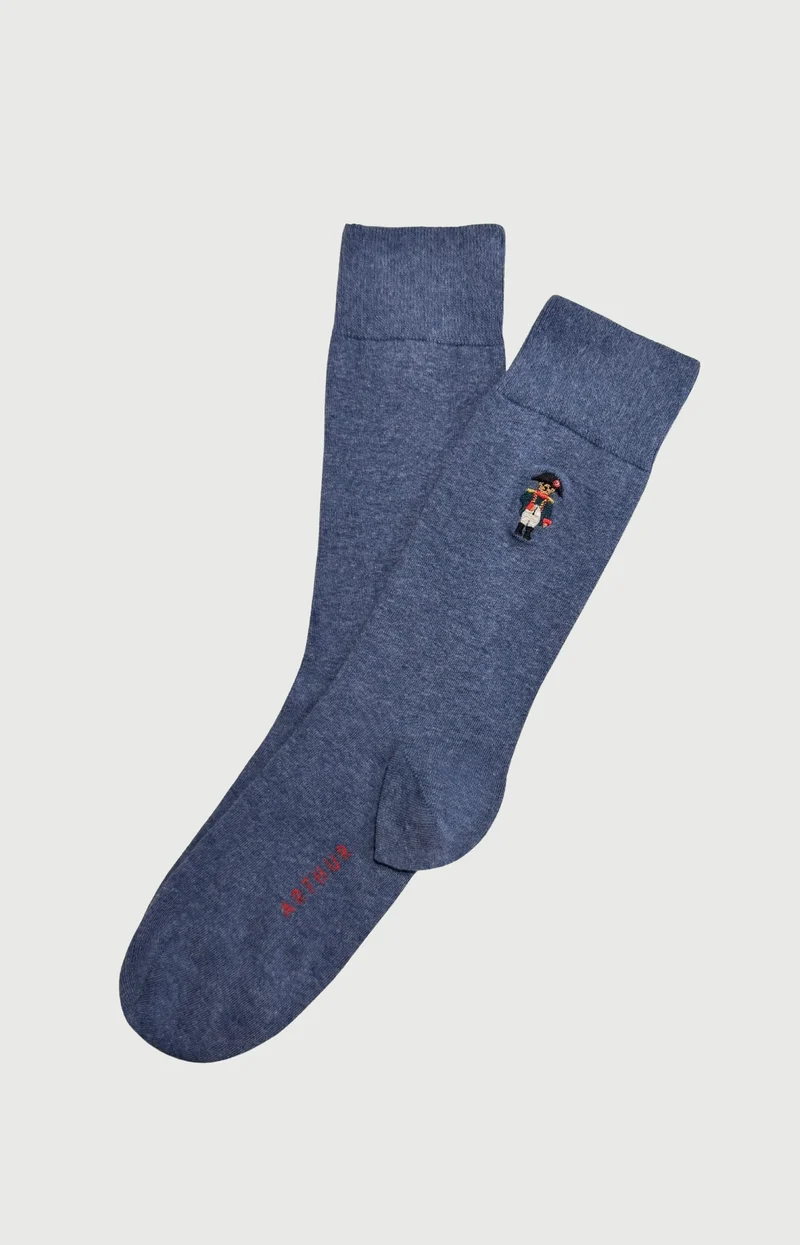Chaussettes brodées en coton - Napoléours