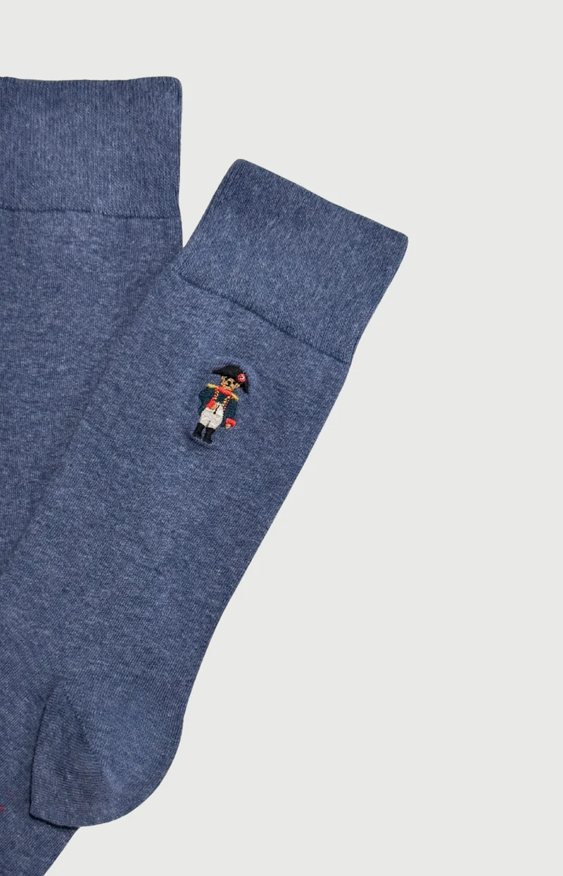 Chaussettes brodées en coton - Napoléours