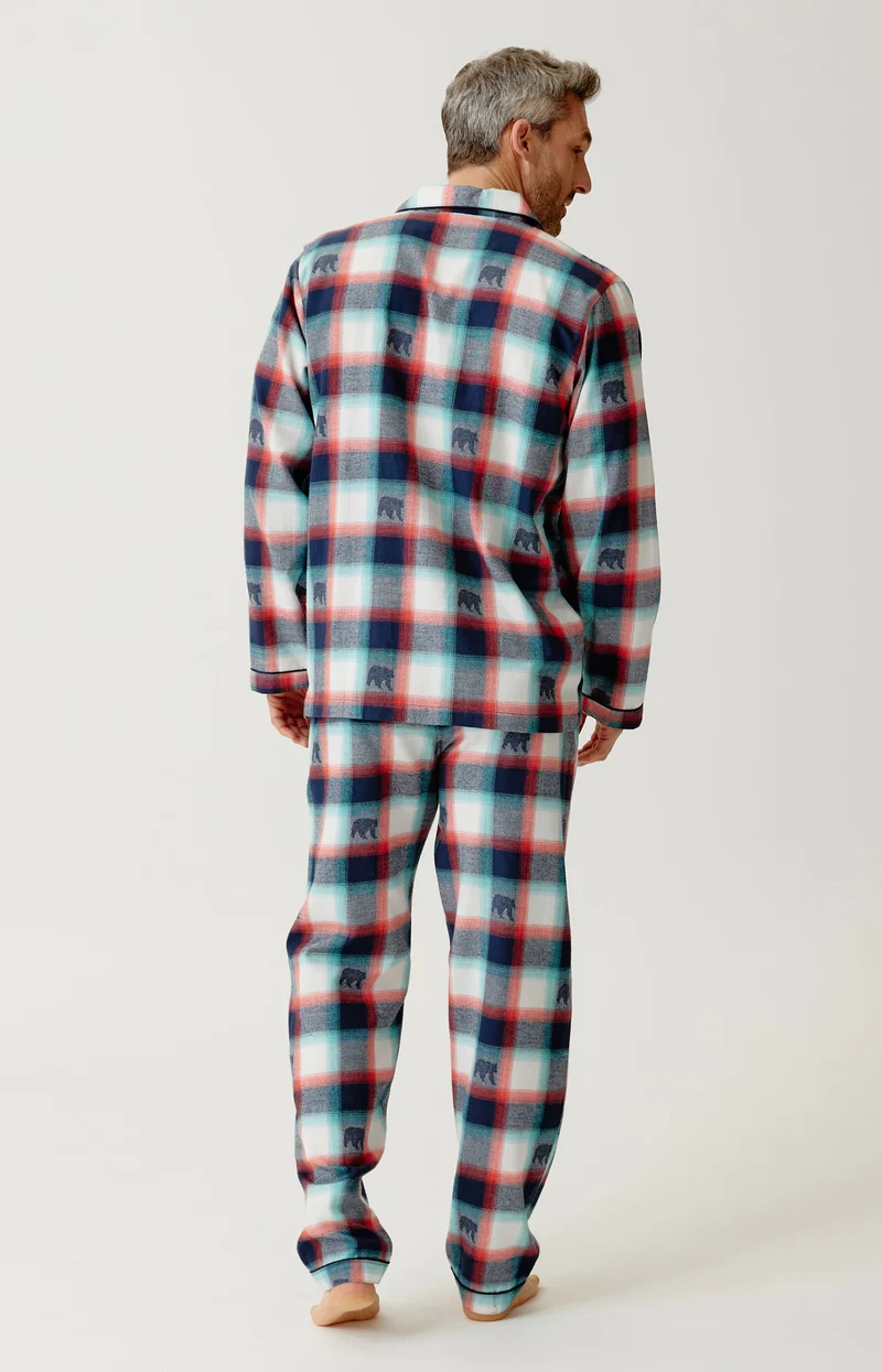 Pyjama boutonné en flanelle de coton - Ours Bear