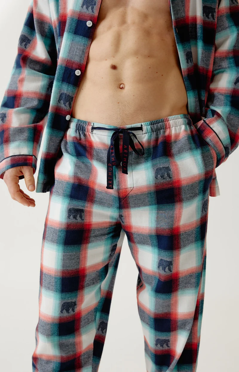 Pyjama boutonné en flanelle de coton - Ours Bear