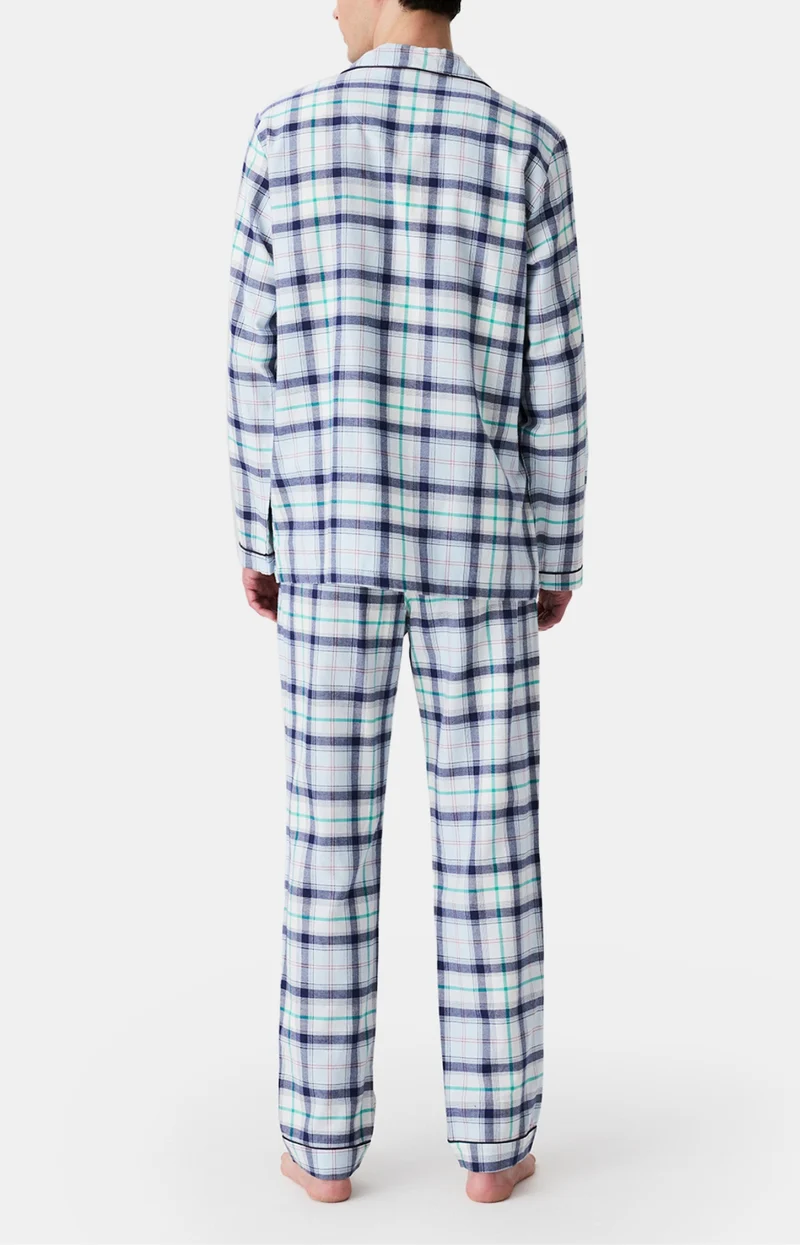 Pyjama boutonné en flanelle de coton - Enzo