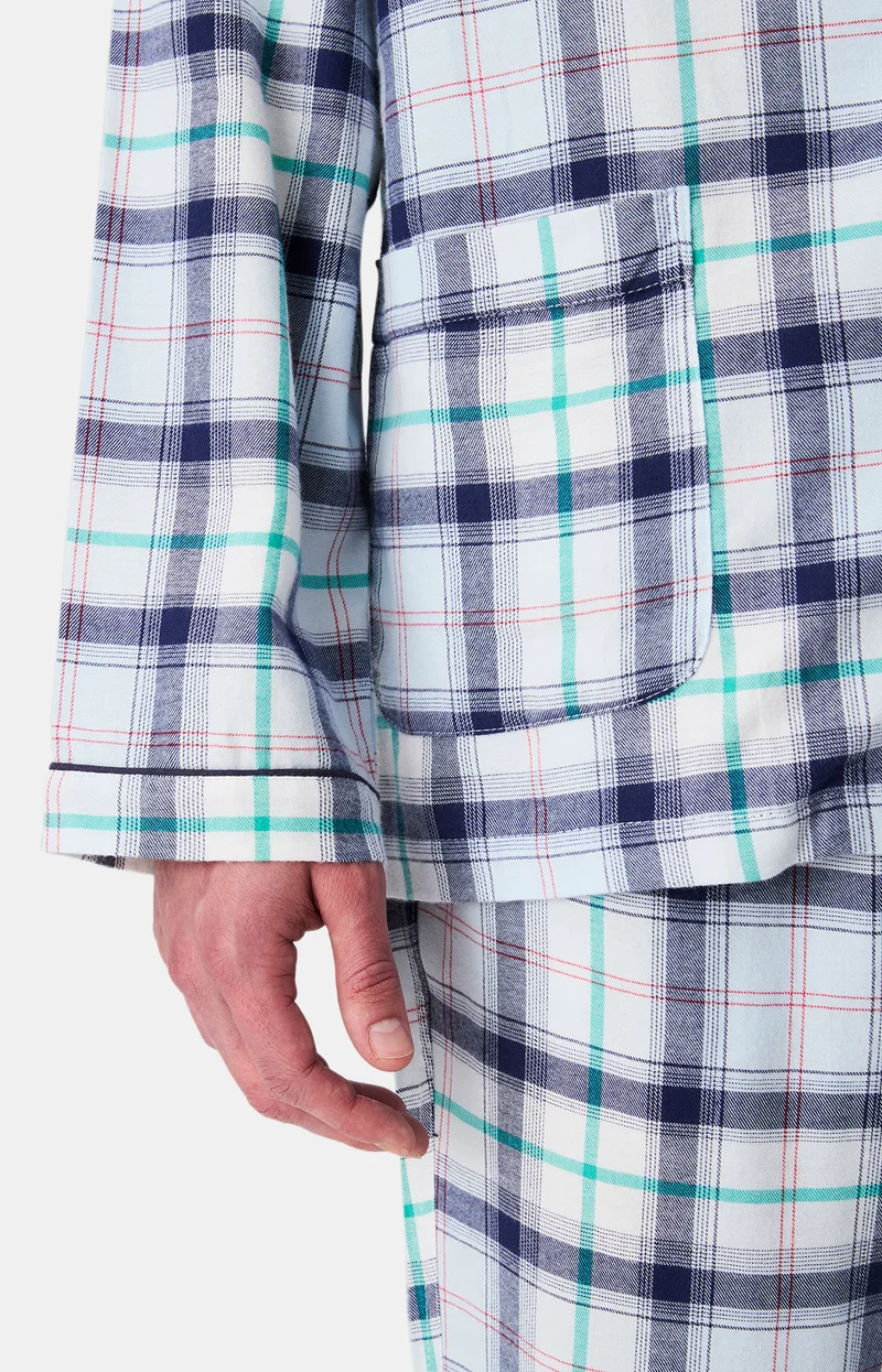Pyjama boutonné en flanelle de coton - Enzo