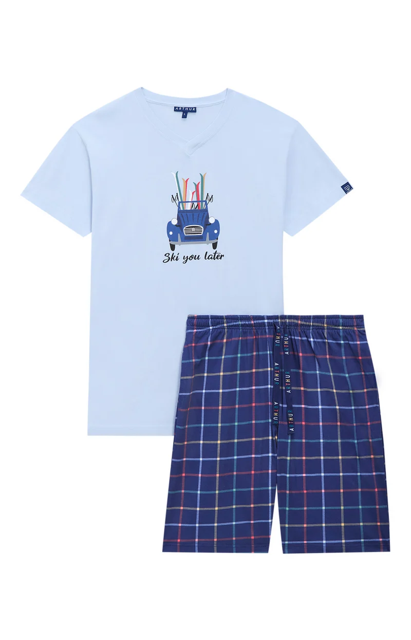 Pyjashort en jersey de coton léger - Ski You Later