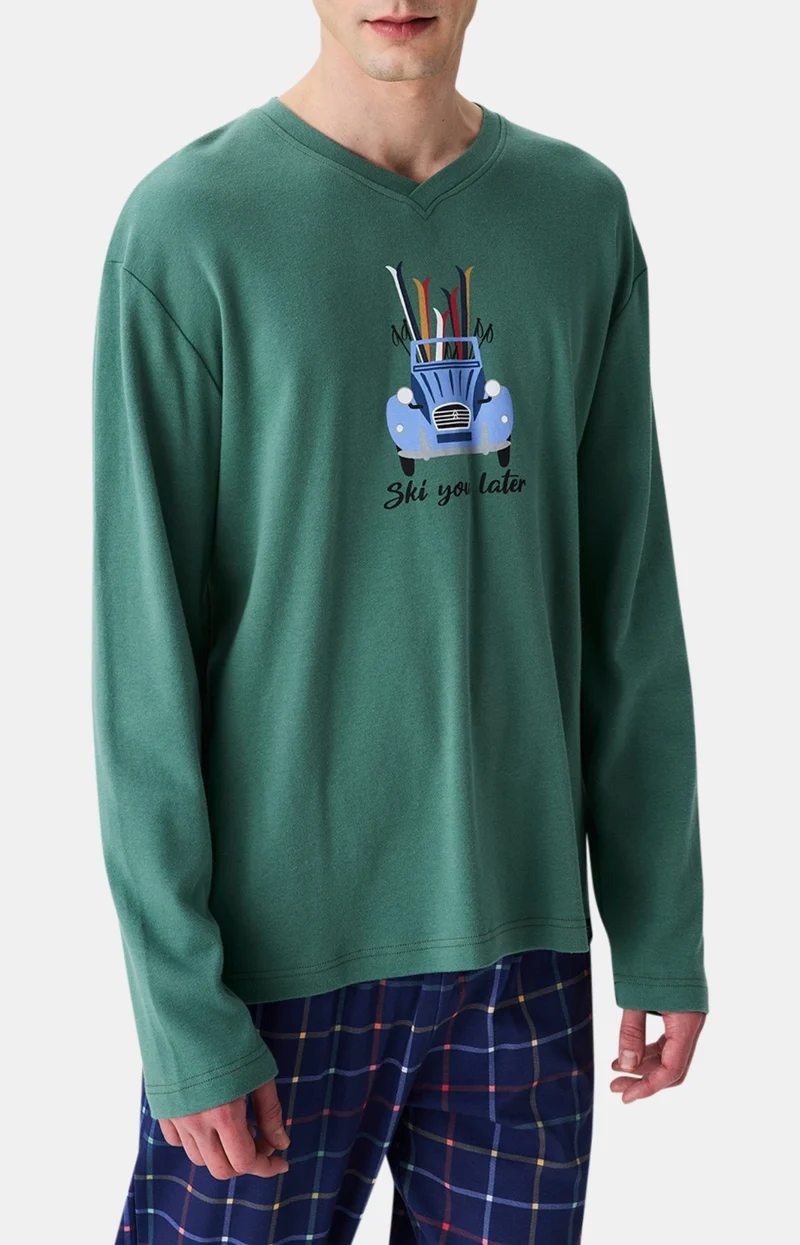 Pyjama en jersey de coton épais - Ski You Later