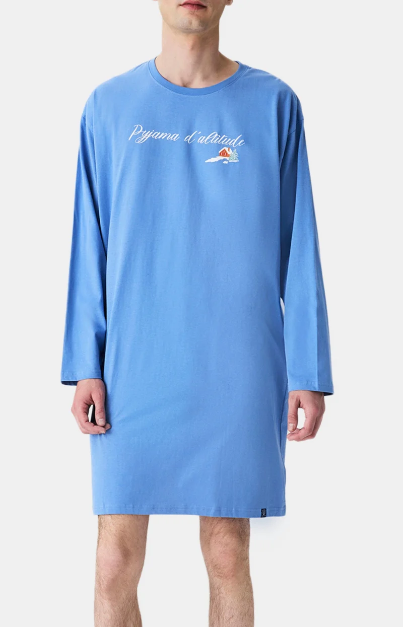 Maxi Tee-Shirt en jersey de coton épais - Noël en altitude