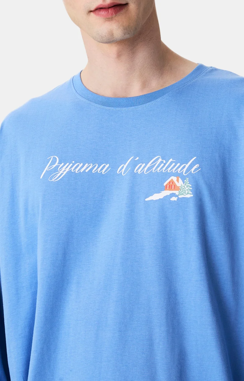 Maxi Tee-Shirt en jersey de coton épais - Noël en altitude