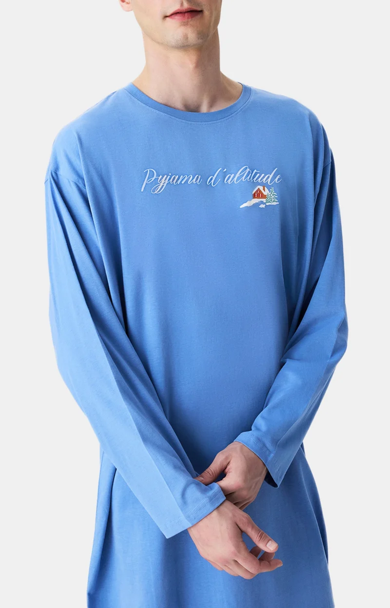 Maxi Tee-Shirt en jersey de coton épais - Noël en altitude