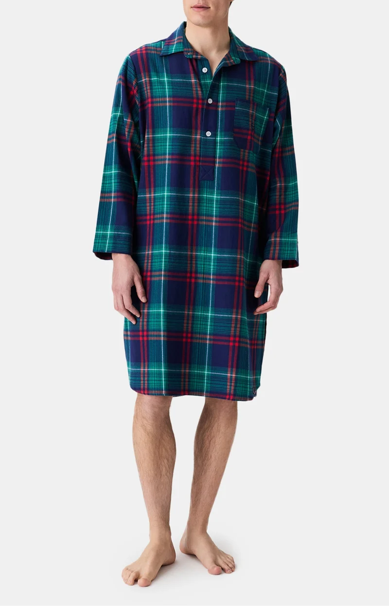 Chemise Grand-Père en flanelle de coton - Thomas