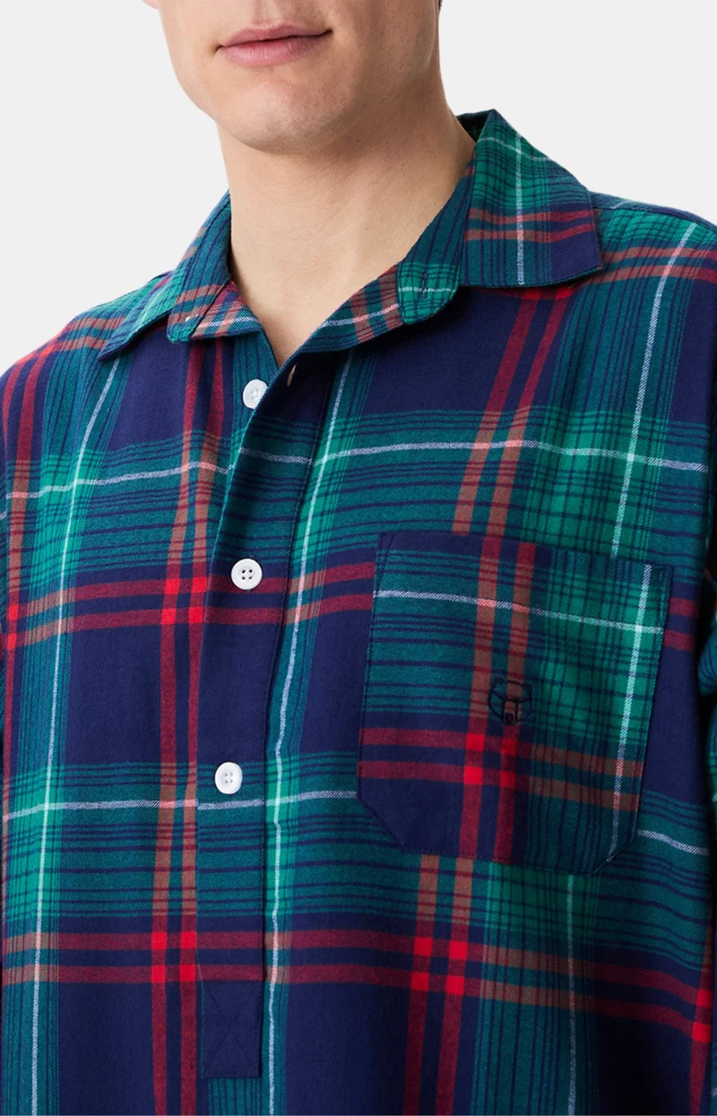Chemise Grand-Père en flanelle de coton - Thomas