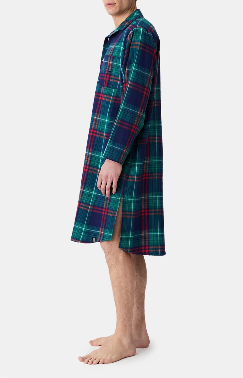 Chemise Grand-Père en flanelle de coton - Thomas