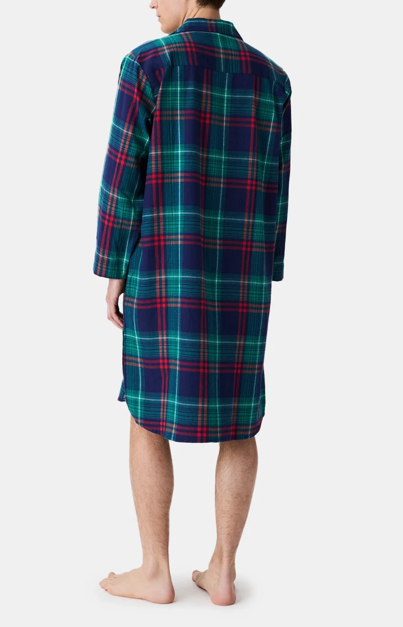 Chemise Grand-Père en flanelle de coton - Thomas