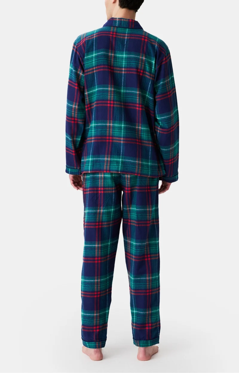 Pyjama boutonné en flanelle de coton - Thomas