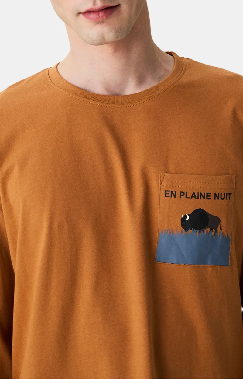 Pyjama en jersey de coton léger - En Plaine Nuit