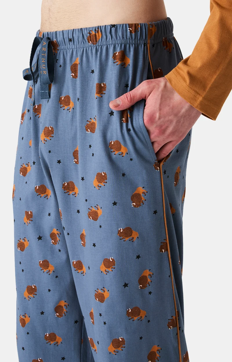 Pyjama en jersey de coton léger - En Plaine Nuit