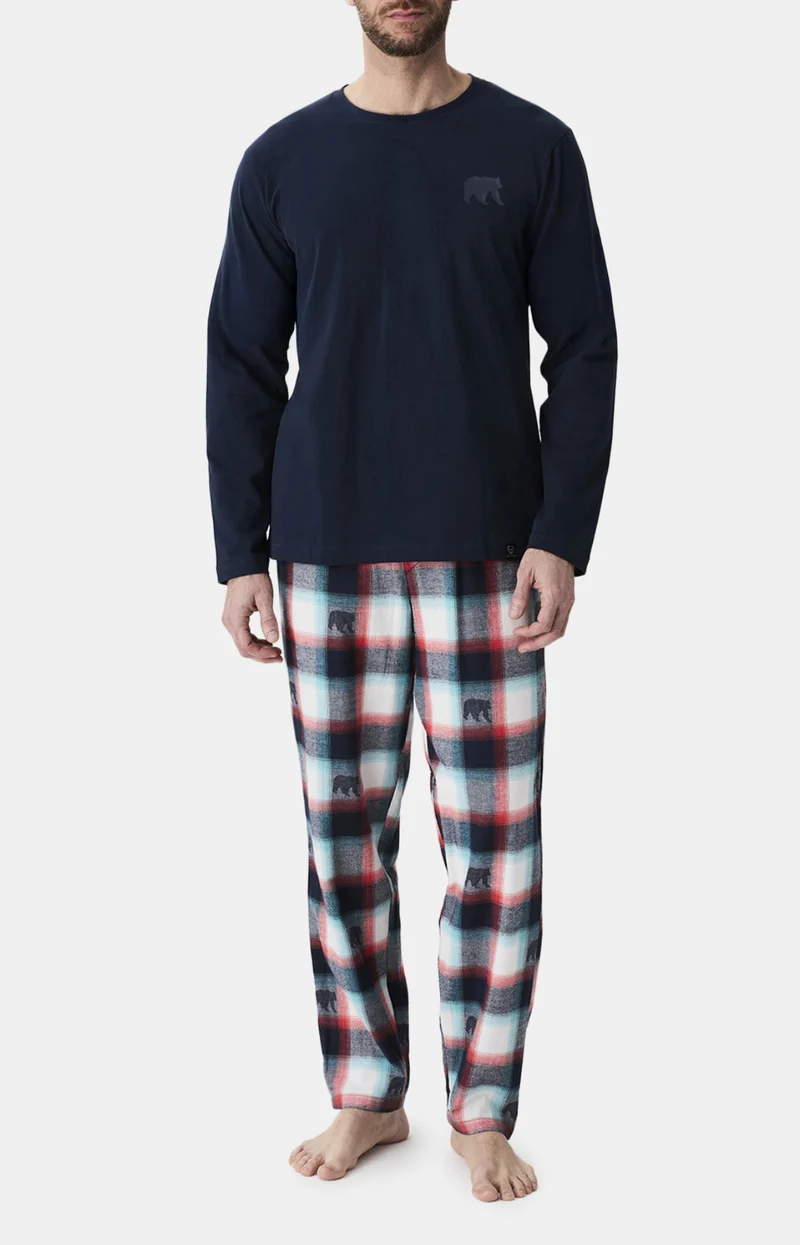 Pyjama en jersey épais et flanelle de coton - Ours Bear