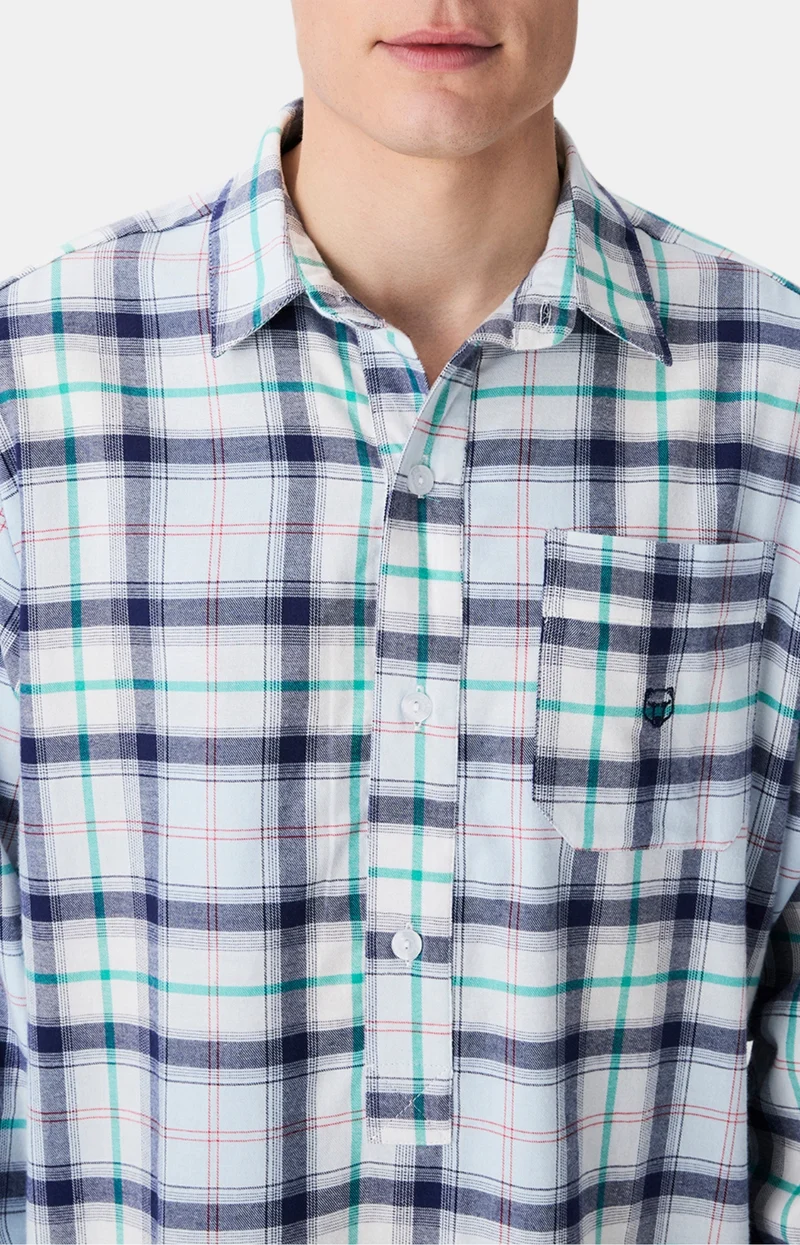 Chemise Grand-Père en flanelle de coton - Enzo