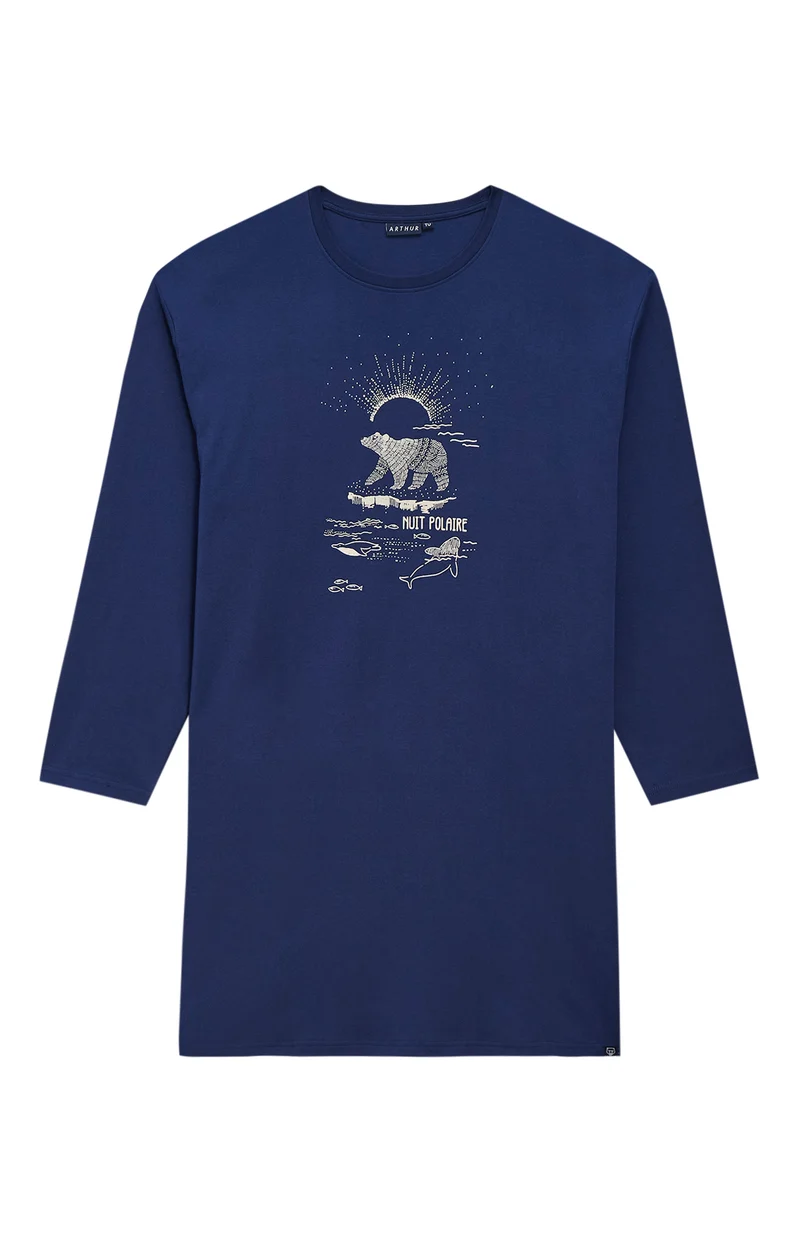 Maxi Tee-Shirt en jersey de coton épais - Nuit Polaire