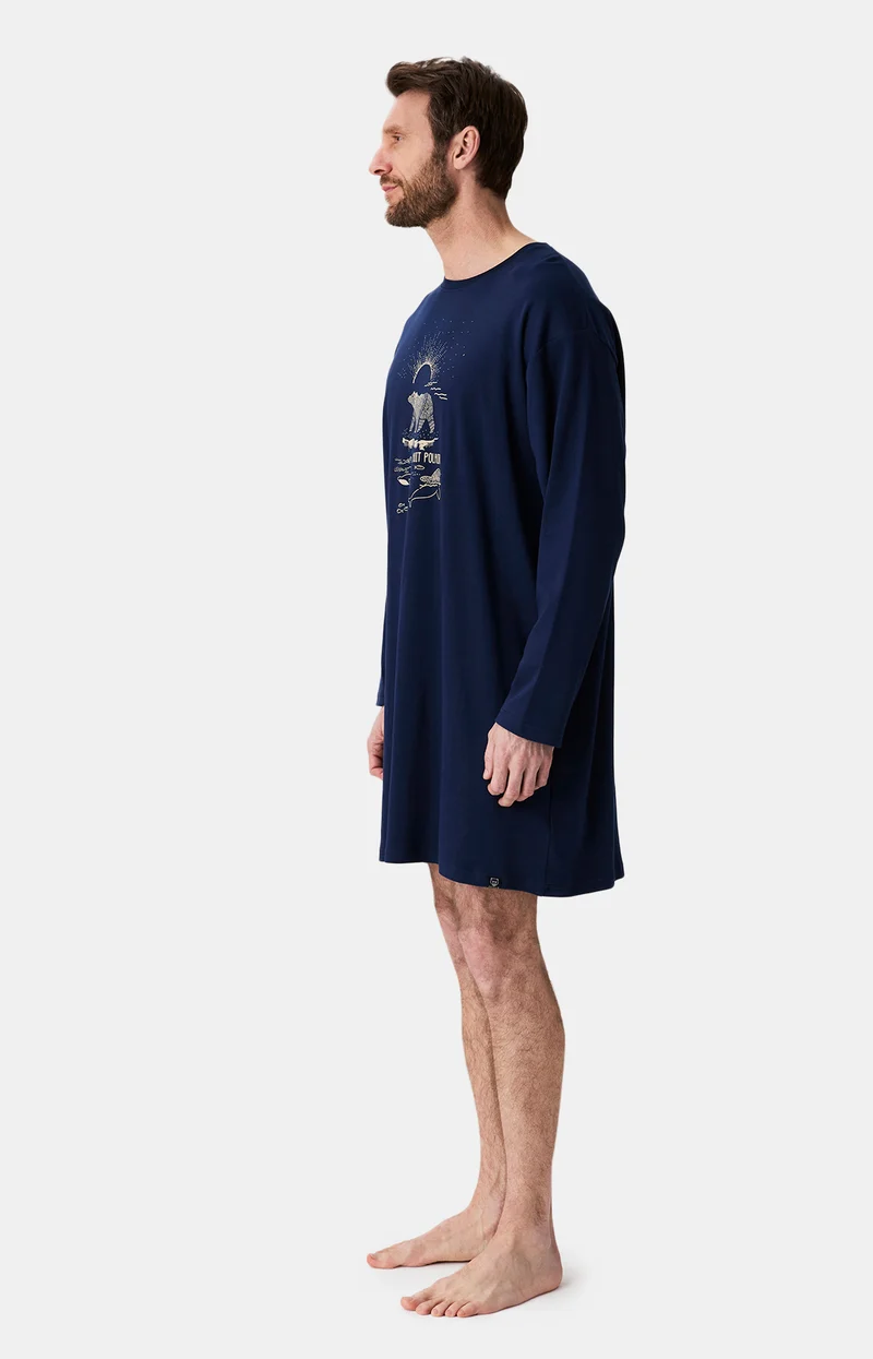 Maxi Tee-Shirt en jersey de coton épais - Nuit Polaire