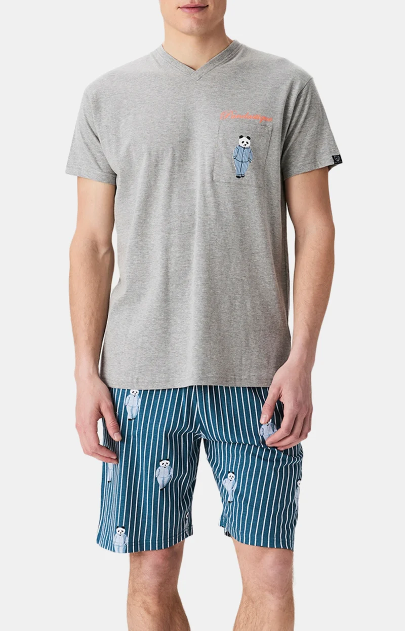 Pyjashort en jersey de coton léger - Pandastique