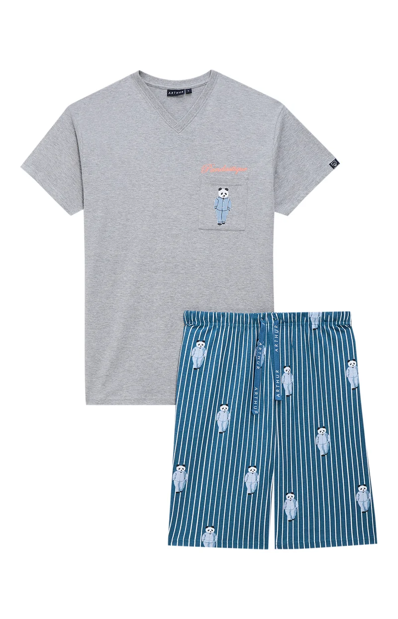 Pyjashort en jersey de coton léger - Pandastique