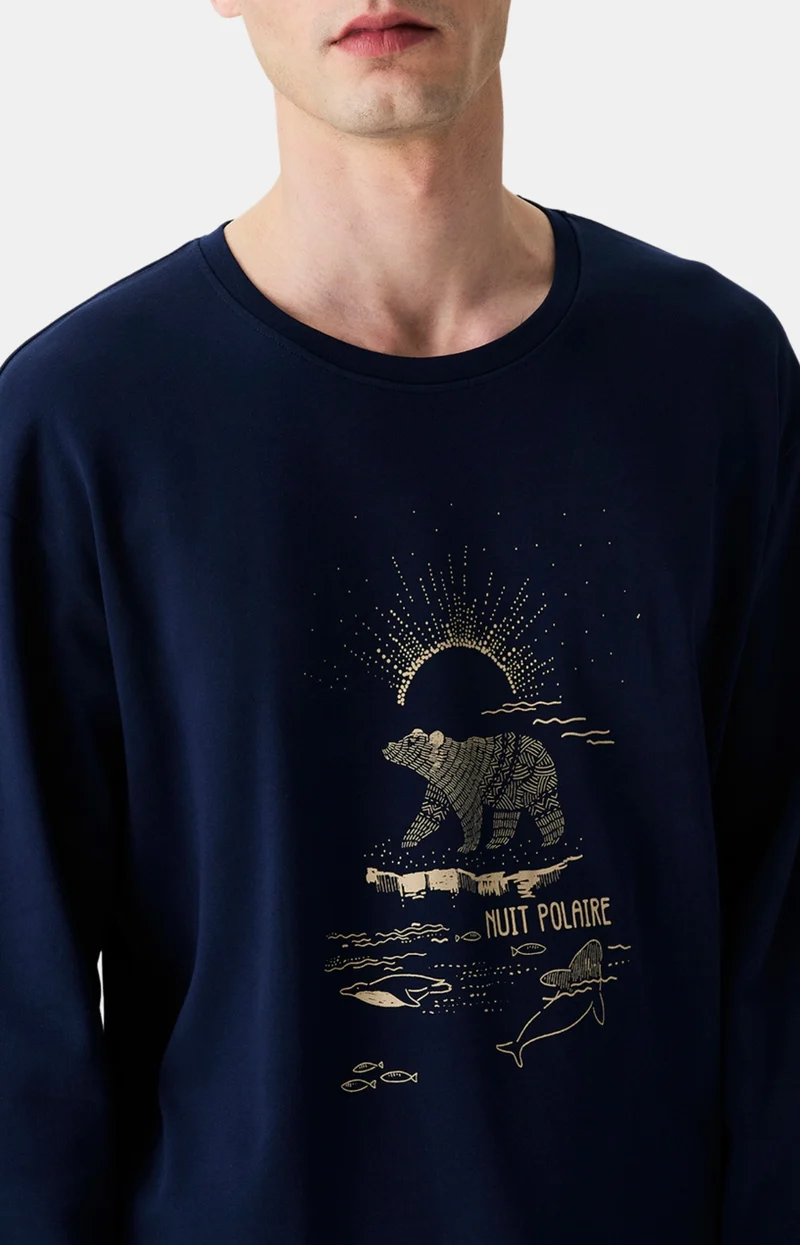 Pyjama en jersey de coton épais - Nuit Polaire