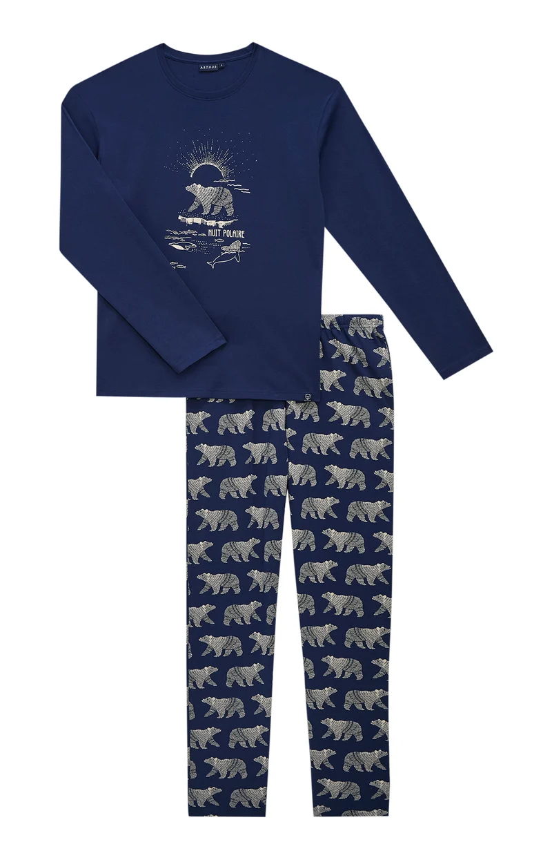 Pyjama en jersey de coton épais - Nuit Polaire