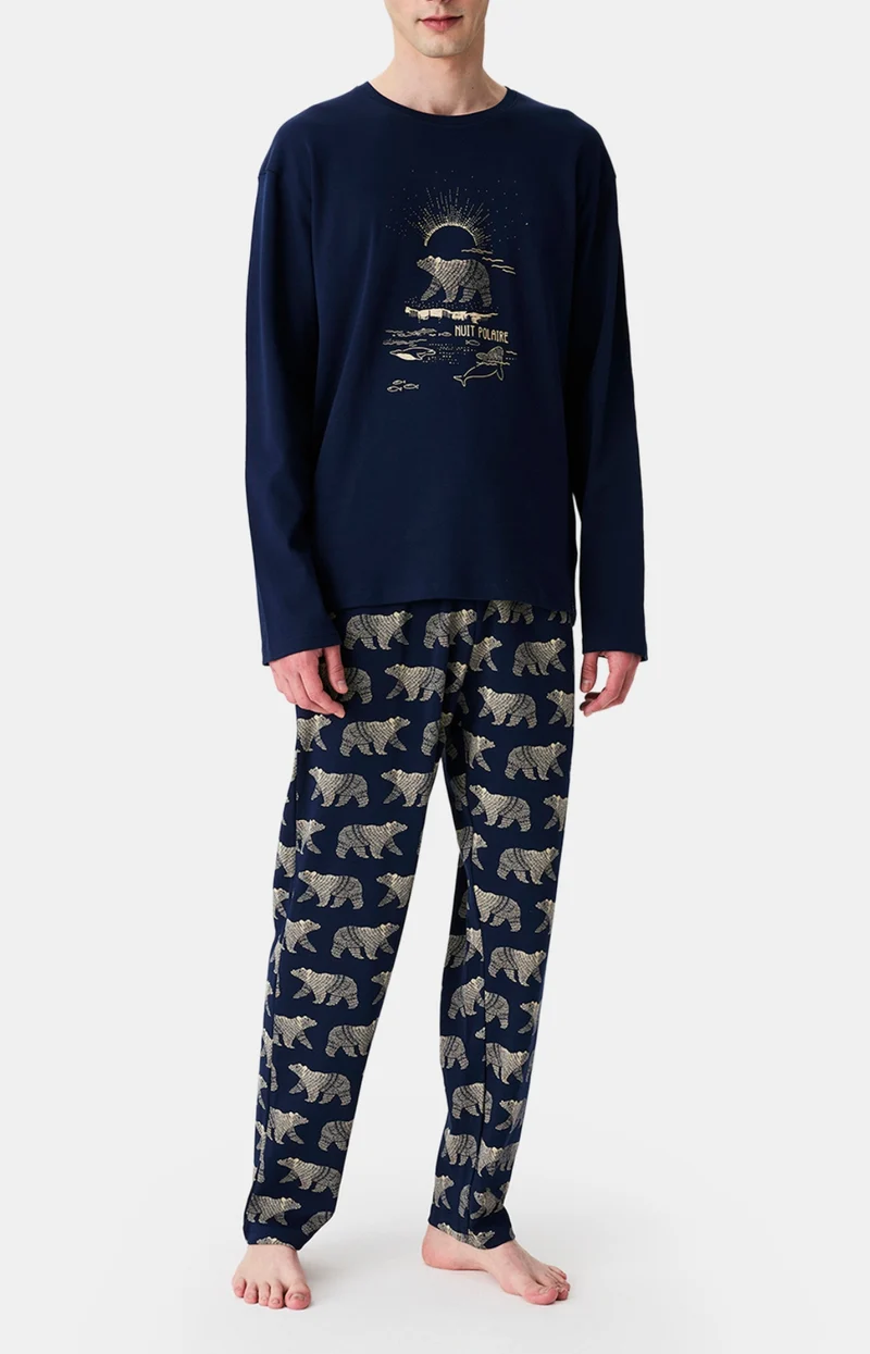 Pyjama en jersey de coton épais - Nuit Polaire