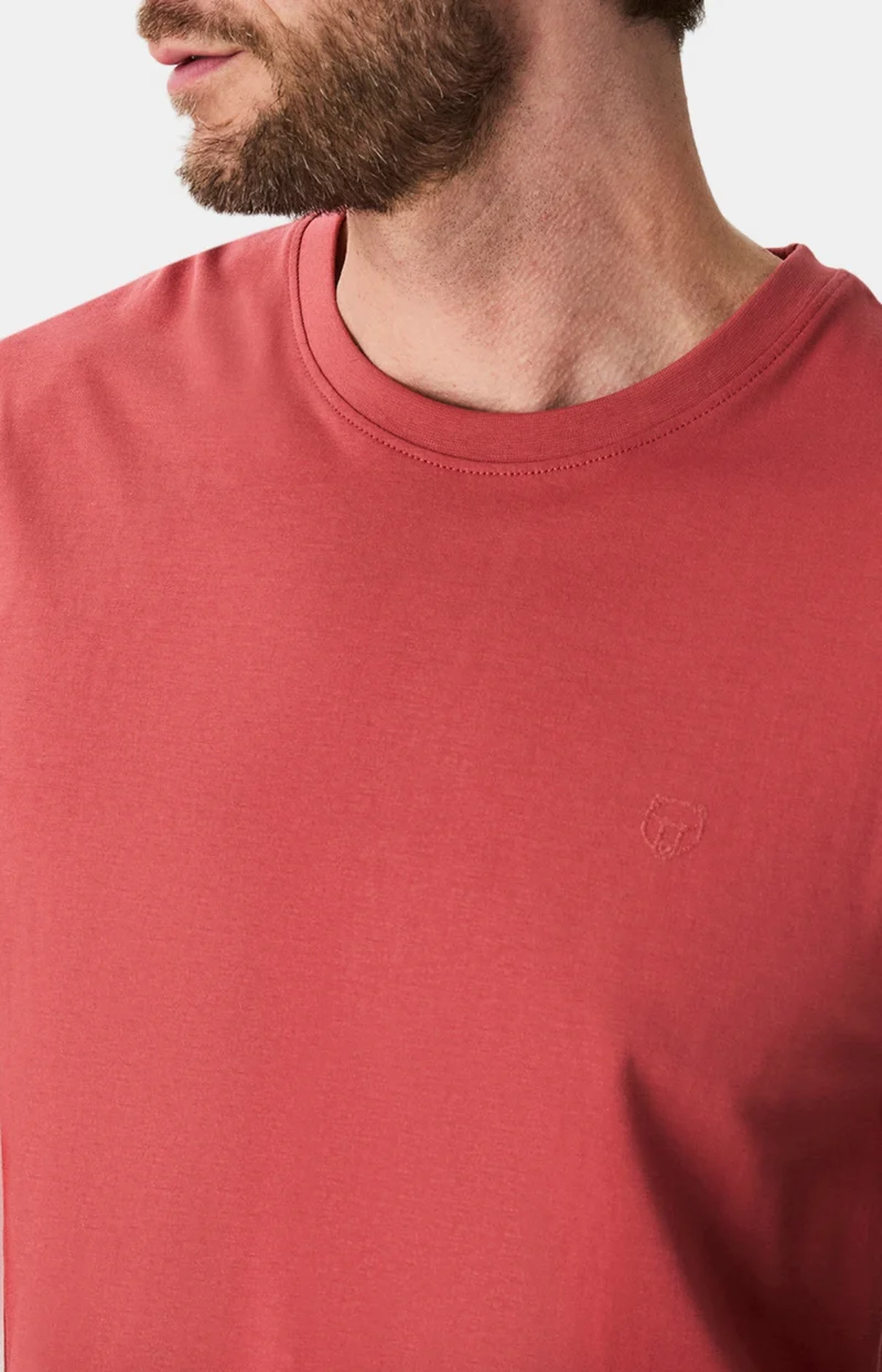 Tee-shirt en jersey de coton léger - Terracotta