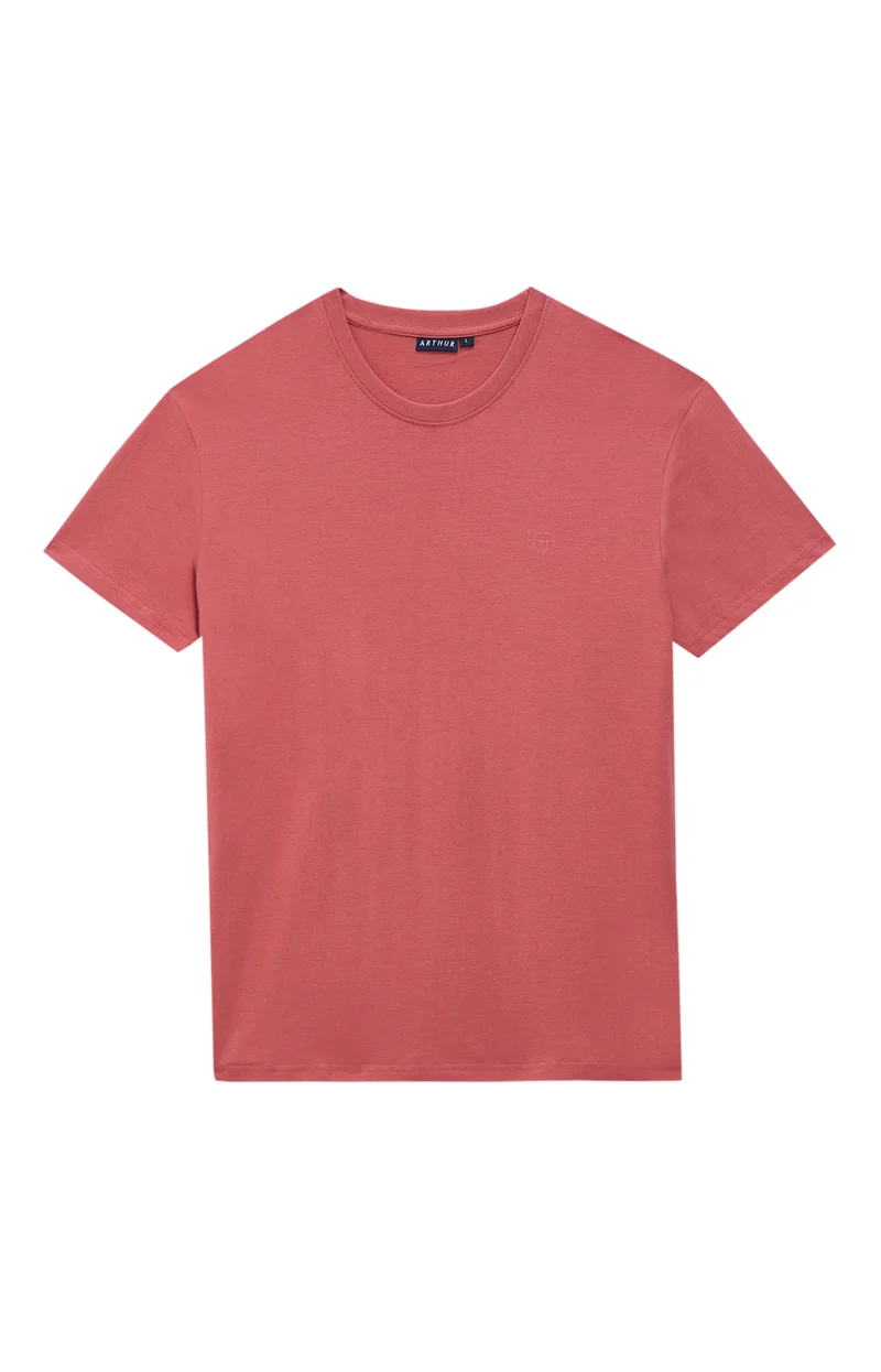Tee-shirt en jersey de coton léger - Terracotta