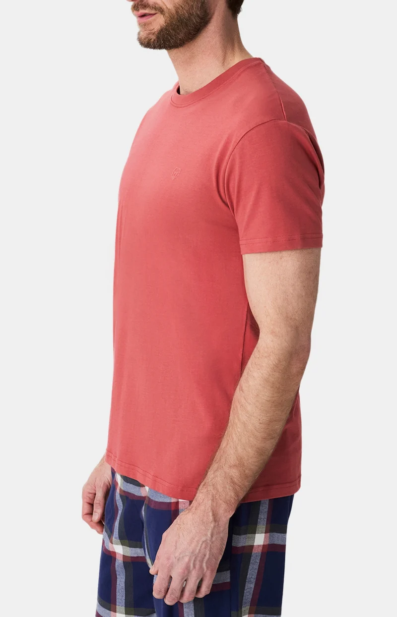 Tee-shirt en jersey de coton léger - Terracotta