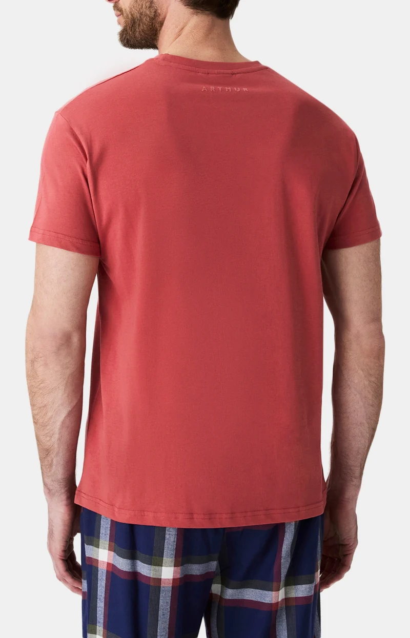 Tee-shirt en jersey de coton léger - Terracotta