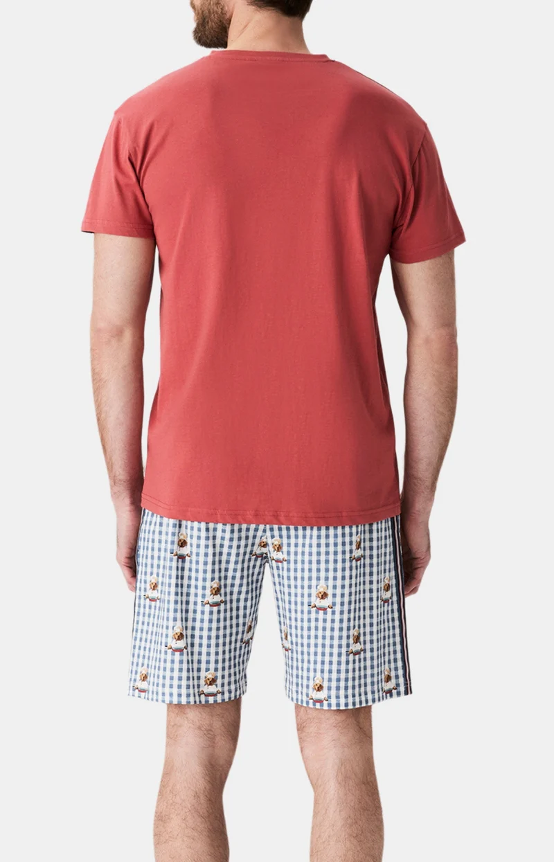 Pyjashort en jersey de coton léger - A poêle